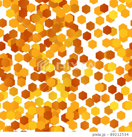 Seamless pattern with golden with honeycomb shapes. Vector background for invitation, poster, card, banner, announcements and others 89212534