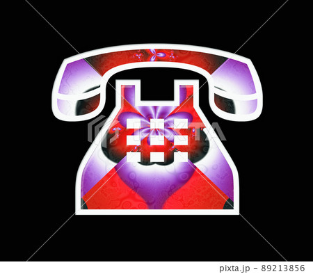 3D render of colorful fractal symbol 89213856