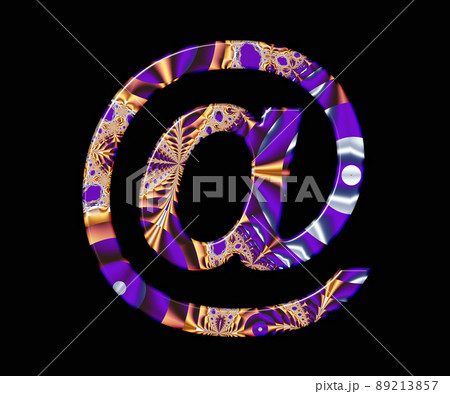 3D render of colorful fractal symbol 89213857