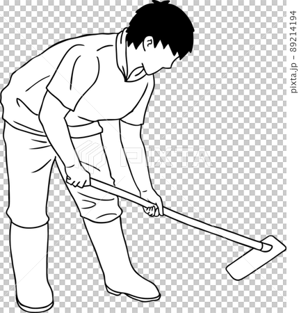 くわを持つ男性 くわを持つ男性 89214194