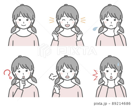 女の子の色々な表情 女の子の色々な表情 89214686
