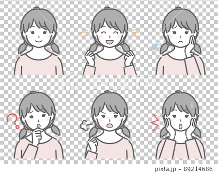 女の子の色々な表情 女の子の色々な表情 89214686
