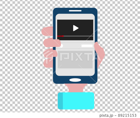 在智能手機上觀看視頻 手機和視頻 SNS 插圖 89215153