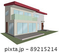 3Dイラストによる一戸建て住宅のイメージ 89215214