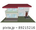 3Dイラストによる一戸建て住宅のイメージ 89215216