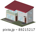 3Dイラストによる一戸建て住宅のイメージ 89215217