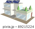 3Dイラストによるソーラーパネルを備えた住宅イメージ 89215224