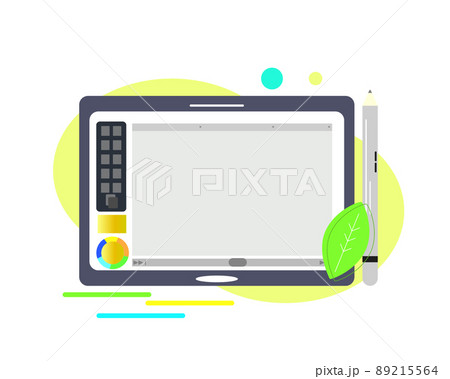 タブレット 液晶タブ。お絵かきソフト・アプリ デジタルイラスト グラフィックソフト、ペイントツール。 89215564
