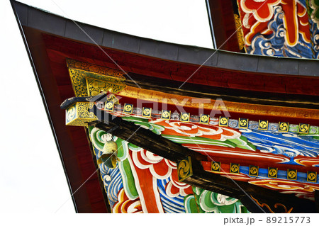 成田山、新勝寺、三重塔、美しい彫刻。和素材 89215773