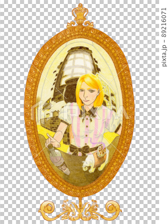 鏡の中でキッチンに立つ女性 鏡の中でキッチンに立つ女性 89216071