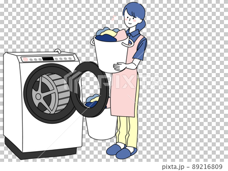A woman washing happily A woman washing happily 89216809