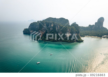 Aerial view of Railay beach in summer day in Krabi, Thailand 89216863