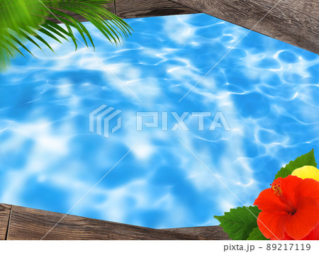 南国をイメージしたフレーム素材 南国をイメージしたフレーム素材 89217119