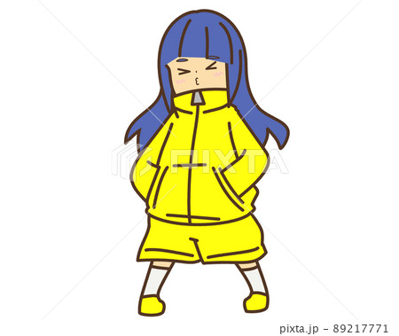 青髪　ストレートヘアー　女子　立絵　すっぱい顔 89217771