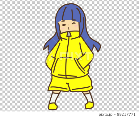 青髪　ストレートヘアー　女子　立絵　すっぱい顔 89217771