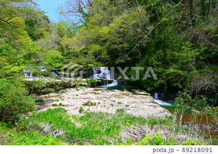 子撫川　宮島峡　一の滝　小矢部市 89218091