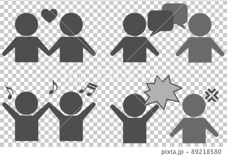 感情を表現した人物のアイコン 89218580