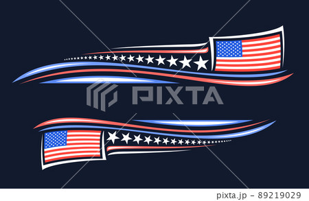 Vector Border For American Holidaysのイラスト素材