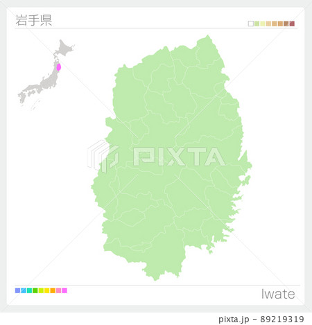 岩手県の地図・Iwate Map