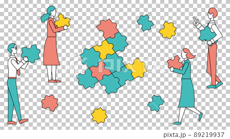 A business person who works together as a team 89219937
