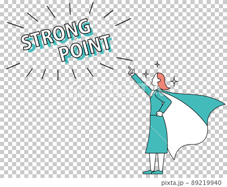 A positive and unique business woman with strengths 89219940
