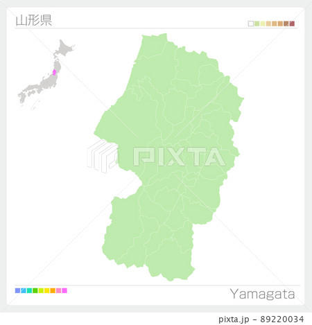 山形県の地図イラスト フリー素材 を無料ダウンロード