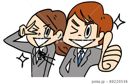 笑顔が眩しい男女学生 89220536