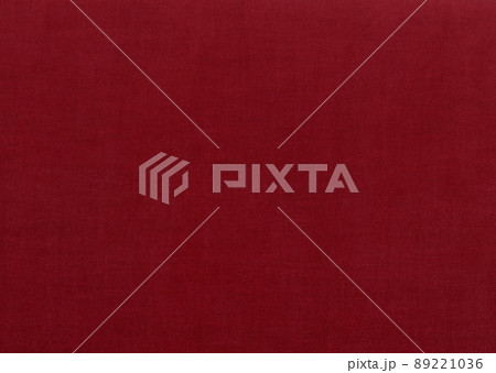 赤のビロード ベルベットの布のテクスチャ 背景 89221036
