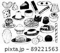フランス菓子の線画詰め合わせセット 89221563