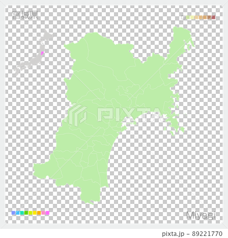 宮城県の地図・Miyagi Map 89221770