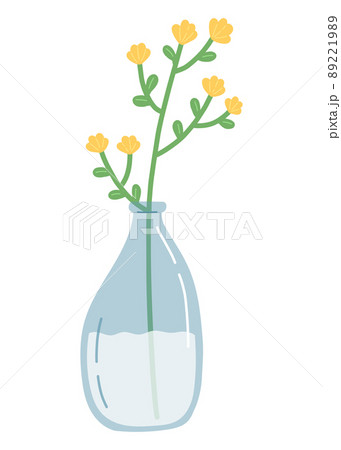 Flower in vase, simple flat design vector Flower in vase, simple flat design vector 89221989