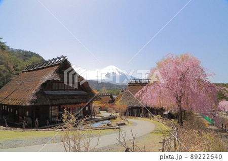 西湖いやしの里根場の春景色 89222640