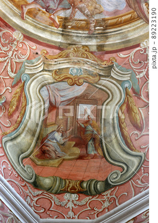 Fresco paintings in the old church Fresco paintings in the old church 89223190