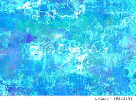 多彩な絵の具で描いた、アブストラクトな青い壁 多彩な絵の具で描いた、アブストラクトな青い壁 89223258