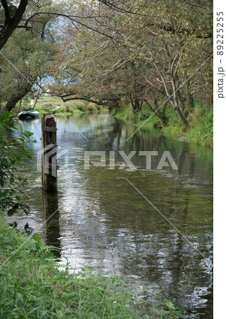 田舎風景　安曇野の澄んだ水 89225255