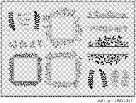 Square frame set of hand-painted flowers, etc. Square frame set of hand-painted flowers, etc. 89225357