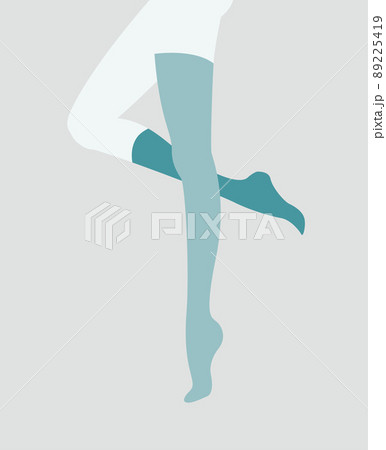 pinup woman legs in mismatching socks and stockings pinup woman legs in mismatching socks and stockings 89225419