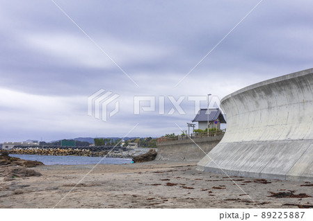 茨城県日立市　初崎海岸の防潮堤 89225887
