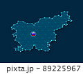 Slovenia simplified vector map in a digital blue design 89225967
