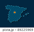Spain simplified vector map in a digital blue design 89225969