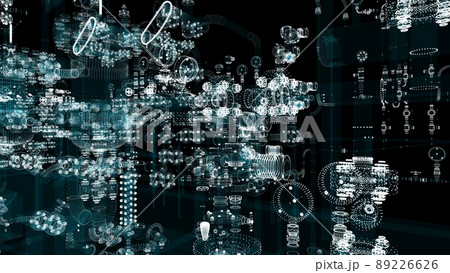 Particle hologram industrial equipment, valves, pipes and sensors Particle hologram industrial equipment, valves, pipes and sensors 89226626