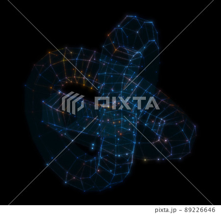 Abstract technology background from lines and dots 89226646