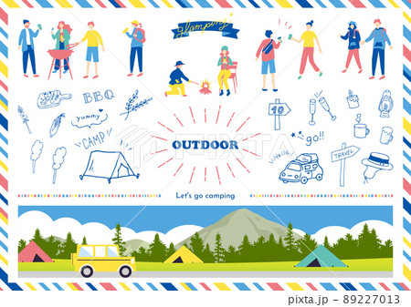 キャンプ、アウトドアに使いやすい素材集 89227013