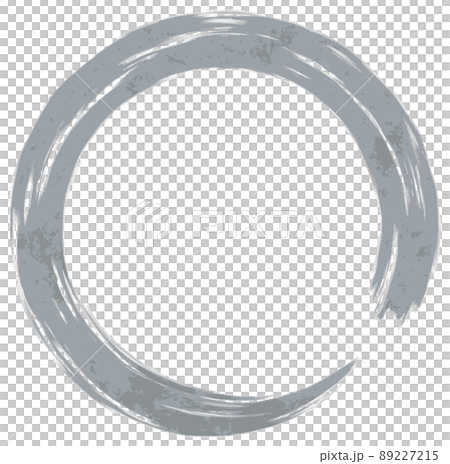 用銀墨畫筆粗略繪製的圓形矢量素材 89227215