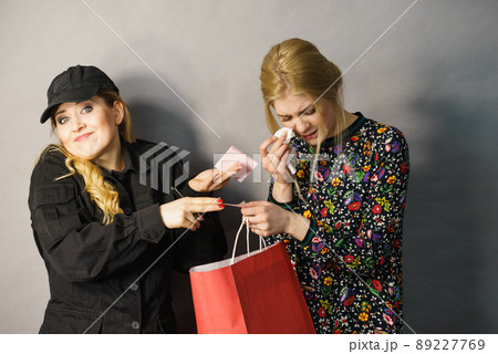 Security guard and shoplifter. Security guard and shoplifter. 89227769