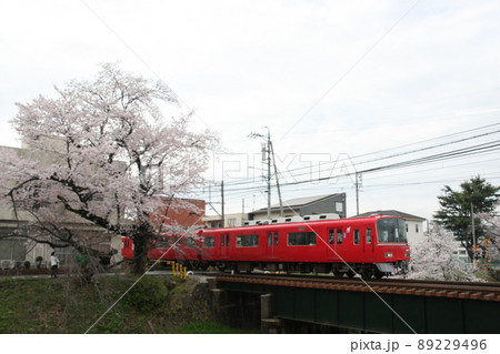 桜と名鉄3500系 89229496