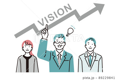 人物 ビジョンを掲げるビジネスパーソン 89229841