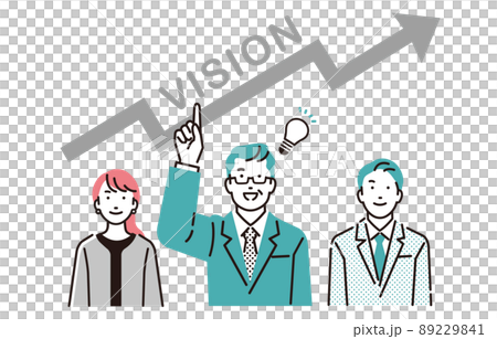 人物 ビジョンを掲げるビジネスパーソン 89229841