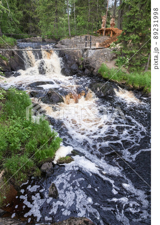 Waterfalls of Ruskeala on a summer day Waterfalls of Ruskeala on a summer day 89231998