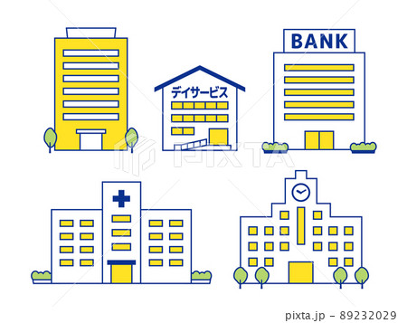 建物の外観　2色　セット6 89232029
